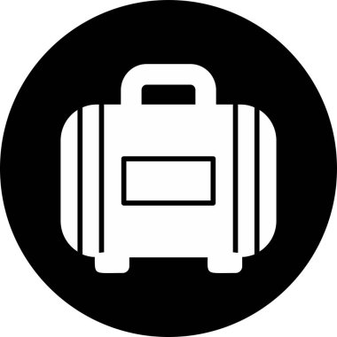 Bavul web simgesi, vektör çizim