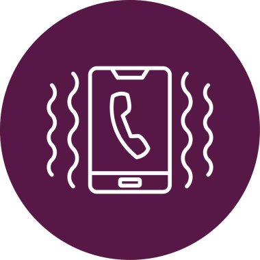 titreşim kipi vektör illüstrasyonlu cep telefonu