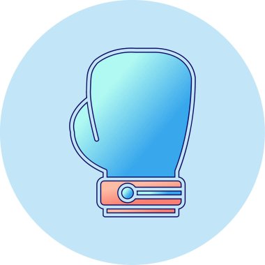 Boks eldiveni simge vektör çizim