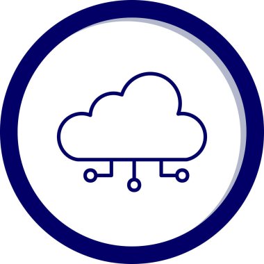 bulut hesaplama web simgesi vektör illüstrasyonu 