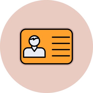 Ofis Kimliği Web simgesi, vektör illüstrasyonu