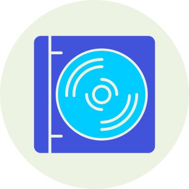 CD mi? Web simgesi basit illüstrasyon                