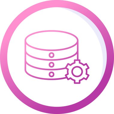 veritabanı. Web simgesi basit illüstrasyon 