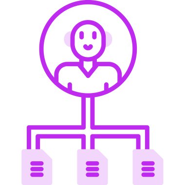 Çoklu görev. Web simgesi basit illüstrasyon