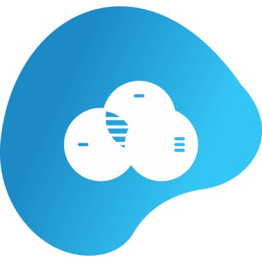 Venn Diyagram Web simgesi vektör çizimi
