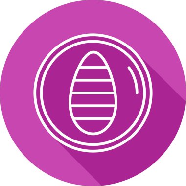 İpek koza simgesi, vektör illüstrasyonu basit tasarım