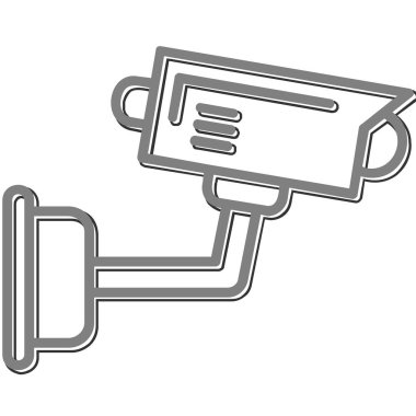 Bir CCTV kamerasının vektör simgesi, illüstrasyon  