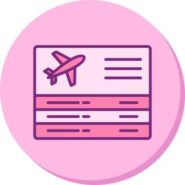 Seyahat ikonunun vektör illüstrasyonu. Ayrılışlar                   