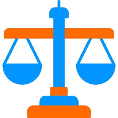 Ölçek simgesi, vektör illüstrasyonu basit tasarım