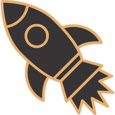 İzole edilmiş arkaplanda roket ağ simgesi