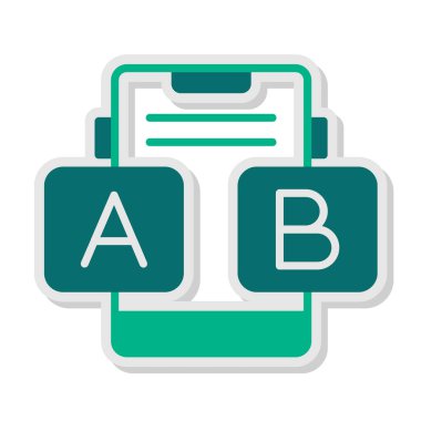 Modern test simgesinin vektör illüstrasyonu 