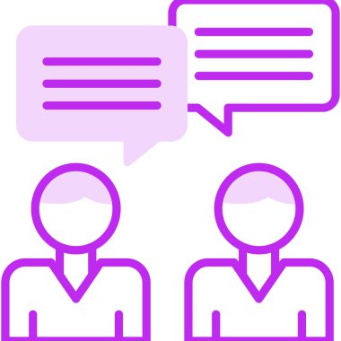 converstation simgesi, vektör illüstrasyonu basit tasarım