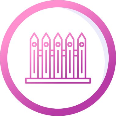 çit web simgesi, vektör çizim