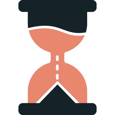 Kum saati simgesi, vektör illüstrasyonu 