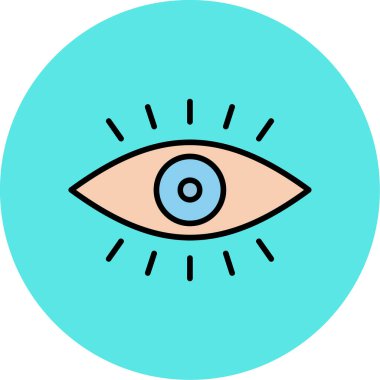 vizyon. Web simgesi basit illüstrasyon