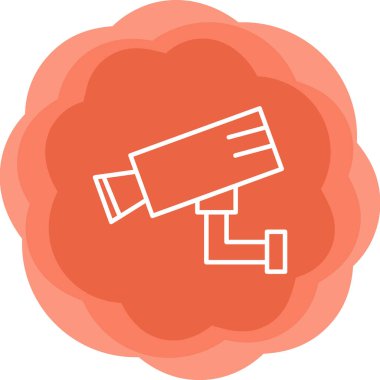 Bir CCTV kamerasının vektör simgesi, illüstrasyon  