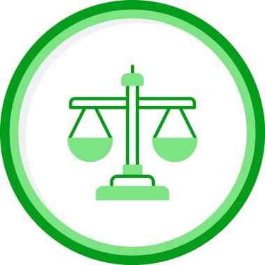 Ölçek simgesi, vektör illüstrasyonu basit tasarım