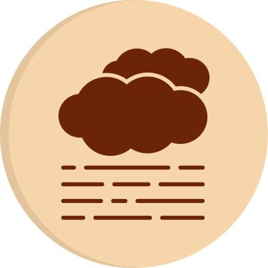 Bulutlar ve sis ağı simgesi basit gösterim