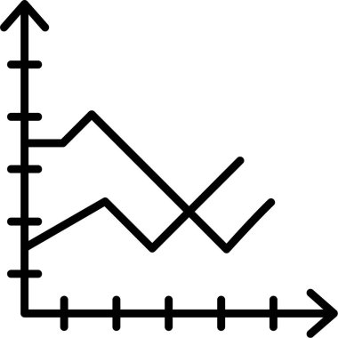 Line Chart web icon, vector illustration