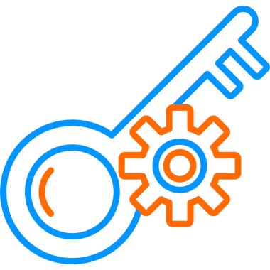 anahtar simgesi, vektör illüstrasyonu basit tasarım