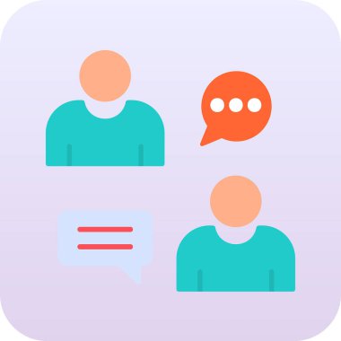 sohbet simgesi, vektör illüstrasyonu basit tasarım