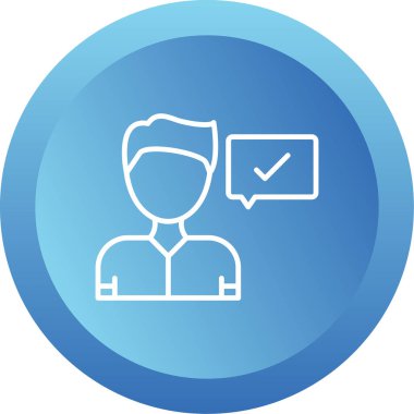 Düz simge, vektör gösterimi yanıtla 