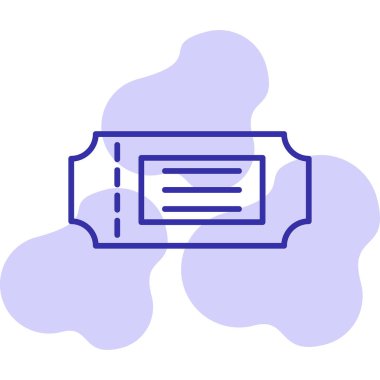 Bilet web simgesi, vektör çizim