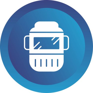 Kaynak maskesi. Web simgesi basit illüstrasyon                   