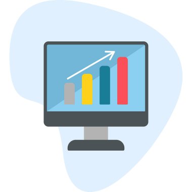 Analytics icon, vector illustration simple design