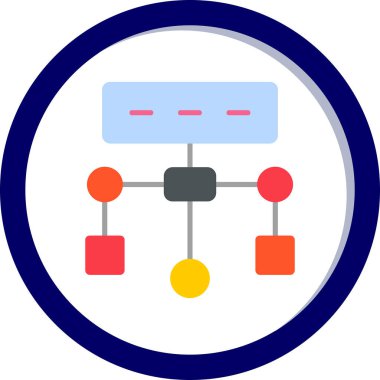Algoritma. Web simgesi basit tasarım          
