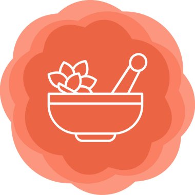 Havan ve tokmak simgeleri, web basit illüstrasyon