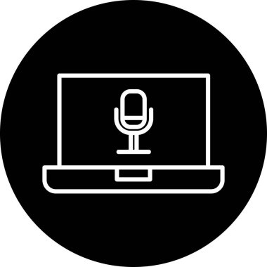 dizüstü bilgisayar simgesi, vektör illüstrasyonu basit tasarım