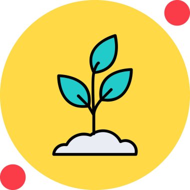 Bitki. Web simgesi basit illüstrasyon 