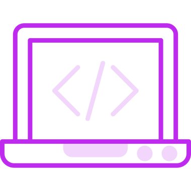 dizüstü bilgisayar simgesi, vektör illüstrasyonu basit tasarım