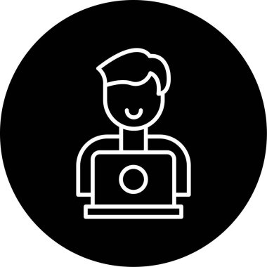 Yazılım Mühendisi Web simgesi vektör çizimi