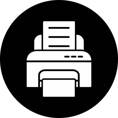 yazıcı web simgesi basit illüstrasyon 