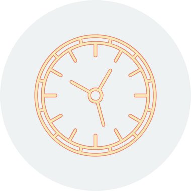 Saat simgesi, vektör illüstrasyonu basit tasarım