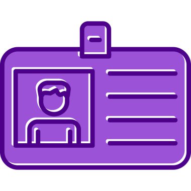 Id Card web icon, vector illustration