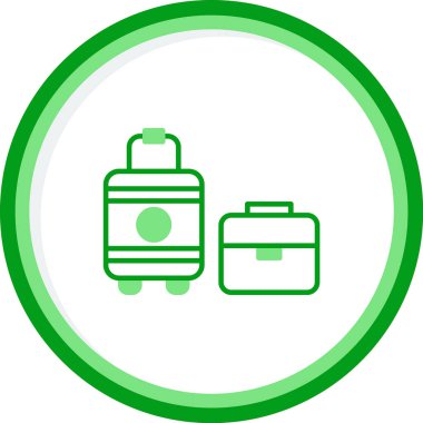 Bagaj web simgesi, vektör çizim 