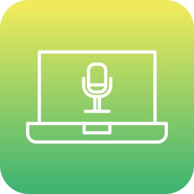 dizüstü bilgisayar simgesi, vektör illüstrasyonu basit tasarım