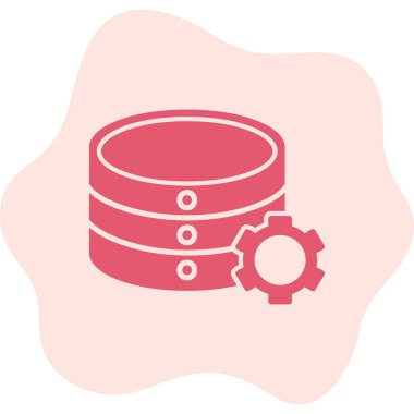 veritabanı. Web simgesi basit illüstrasyon 