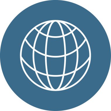 Küre. Web simgesi basit illüstrasyon 