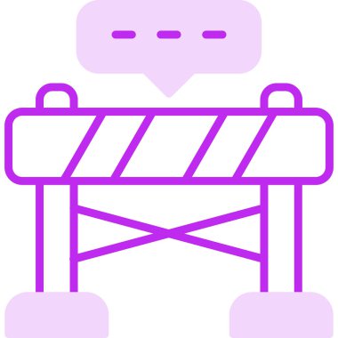 Trafik Bariyeri vektör tasarım şablonu        