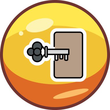 Giriş yap, anahtar simgesi vektör çizimi