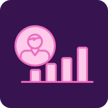 Kariyer Tanıtımı web simgesi vektör illüstrasyonu