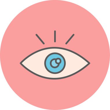 Göz. Web simgesi basit illüstrasyon 