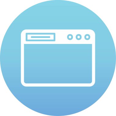 Tarayıcı. Web simgesi vektör illüstrasyonu