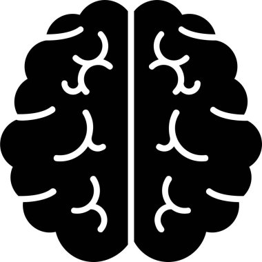 Beyin. Web simgesi basit illüstrasyon 