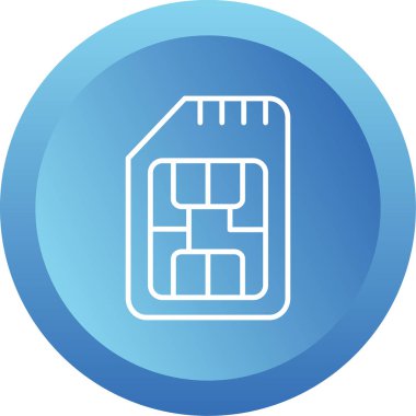 Sim Kart web simgesi, vektör illüstrasyonu