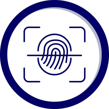 Parmak Tarayıcı Web simgesi, vektör illüstrasyonu